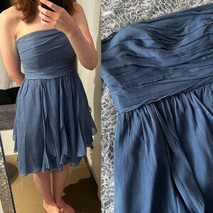 Vintage J Crew Strapless Silk Chiffon Dress Size 4